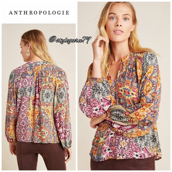 NWT, Anthropologie, Ambrosia Peasant Blouse